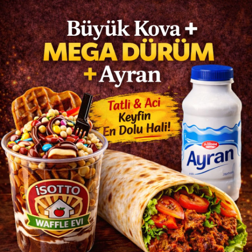 Büyük Kova Waffle + Mega Dürüm + Ayran