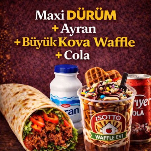 Maxi Dürüm + Ayran + Büyük Kova Waffle + Cola
