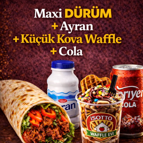 Maxi Dürüm + Ayran + Küçük Kova Waffle + Cola