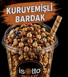 Kuruyemişli Özel Bardak Waffle